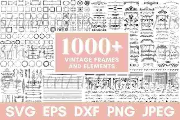 1000 Decorative Vintage Frames Flourish: Graphics for Crafts
