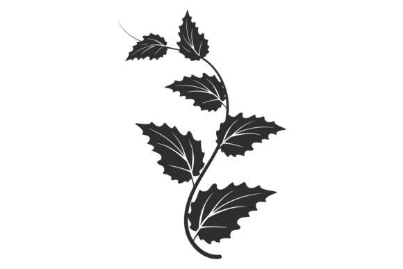 Black Leaves Branch Graphics for Crafting & Handmade Design