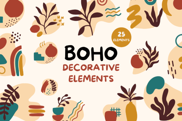 Boho Decorative Elements: Graphics & Textures Review
