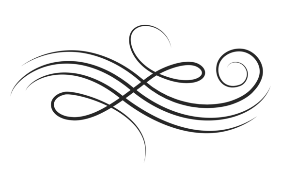 Calligraphic Element Fancy D for Brand Graphics & Crafts