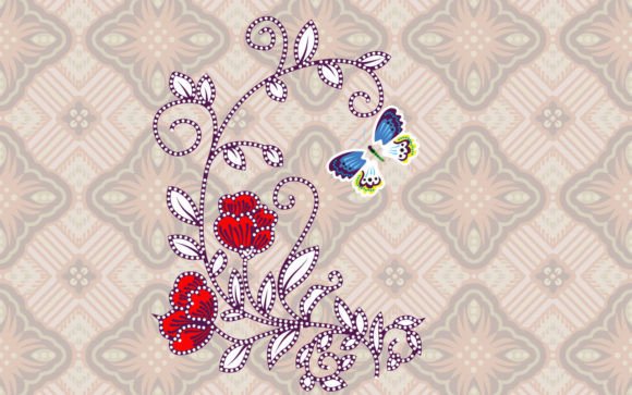 Decorative Abstract Flower Background Graphic Templates