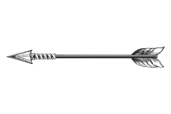 Decorative Arrow Sketch: Bohemian Graphics for Craft Sellers