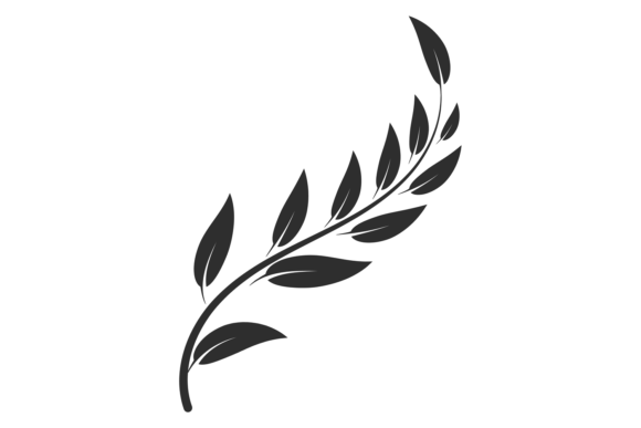 Decorative Botany Black Icon: Graphics for Crafts