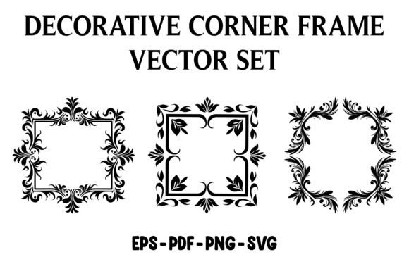 Decorative Corner Frame Graphics for Crafts Branding