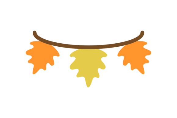 Decorative Flag for Autumn Celebration: Graphics & Icons