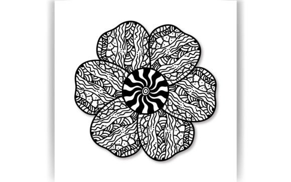 Decorative Flower SVG for Coloring Pages Amp Graphics