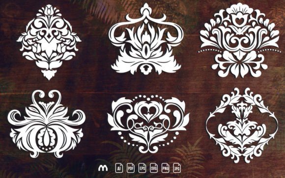 Decorative Laser Cut Flower Greeting SVG: Crafts Graphics
