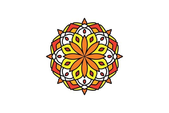 Decorative Mandala Orange Icon Review: Graphics & Icons
