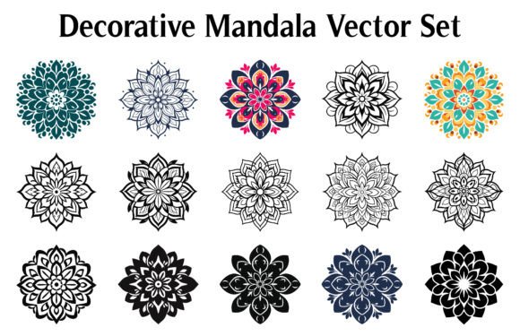 Decorative Mandala Vector Clipart Bundle: Graphics & Crafts
