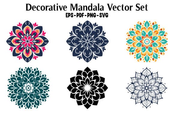 Decorative Mandala Vector Graphics for Crafts & Design