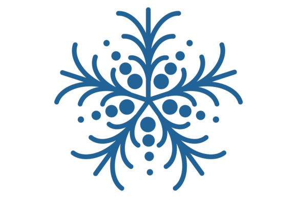 Decorative Snowflake Blue Snow Element for Crafts Graphics