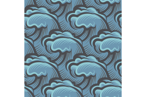 Decorative Waves Graphics for Editorial Patterns