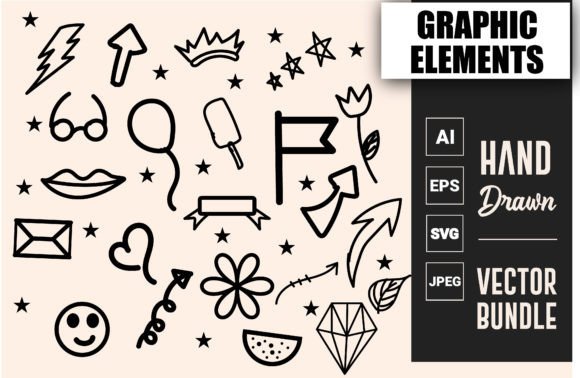 Doodles Decorative Elements: Graphics & Crafts Review