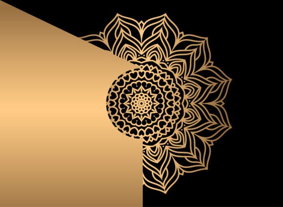 Golden Mandala Design Decorative Element: Graphics & Patterns for Local Branding