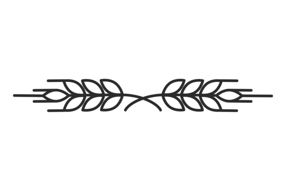 Grain Ears Decorative Border for Graphics & Crafts