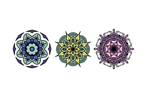 Mandala Decorative Flower Icon Set: Graphics & Icons Review