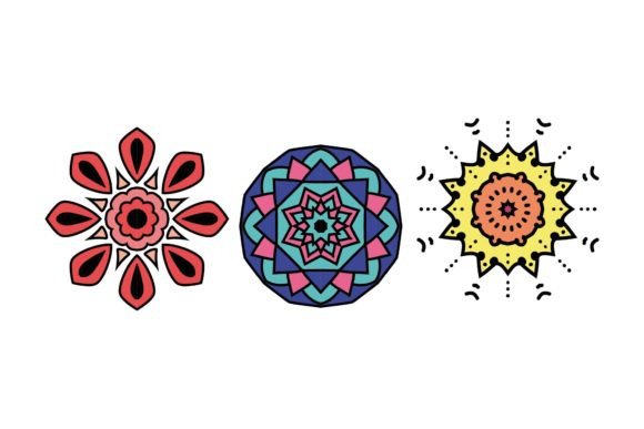 Mandala Decorative Geometric Icon Set for Graphics & Icons