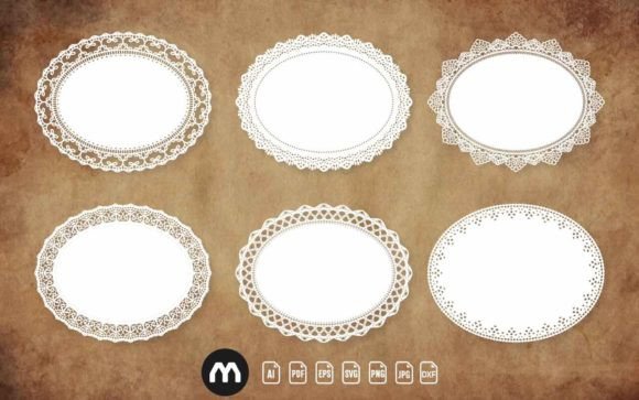 Paper Cut Decorative Lace Bundle SVG: Graphics for Crafts & Beyond