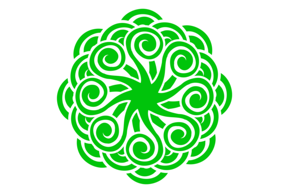 Round Decorative Pattern: Oriental Graphics for Crafts