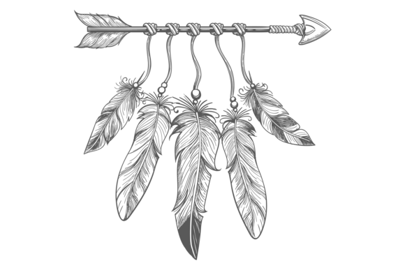 Tribal Arrow Graphics for Boho Crafts Branding